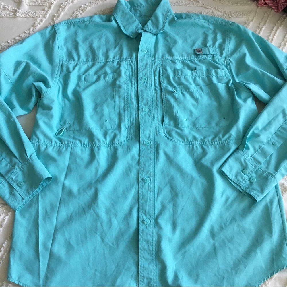 Aqua Button-Up Shirt
